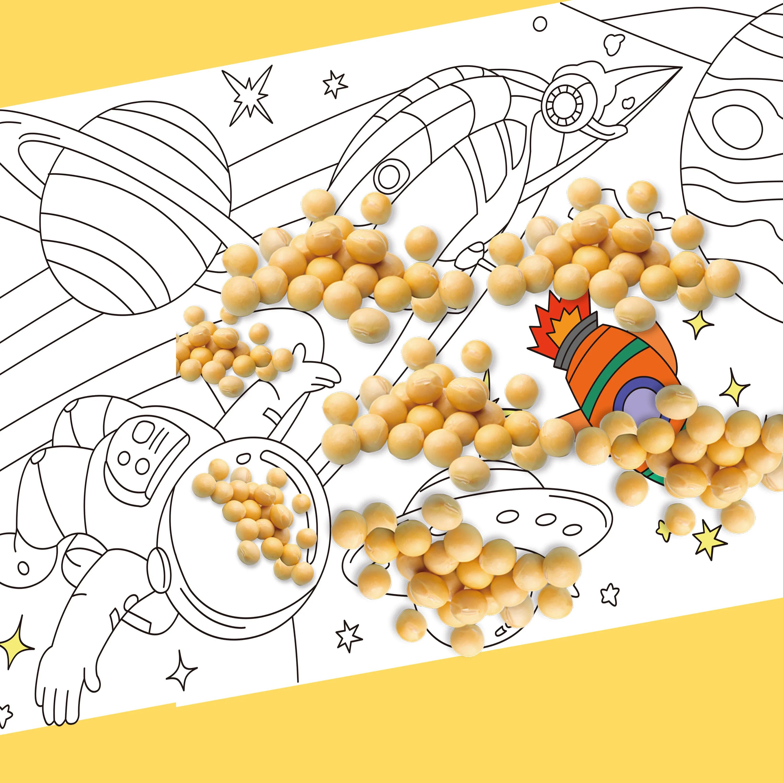 Drawing Roll for Kids Sticky Coloring Paper Graffiti Rolls Doodle Scroll DIY Painting with Stickers