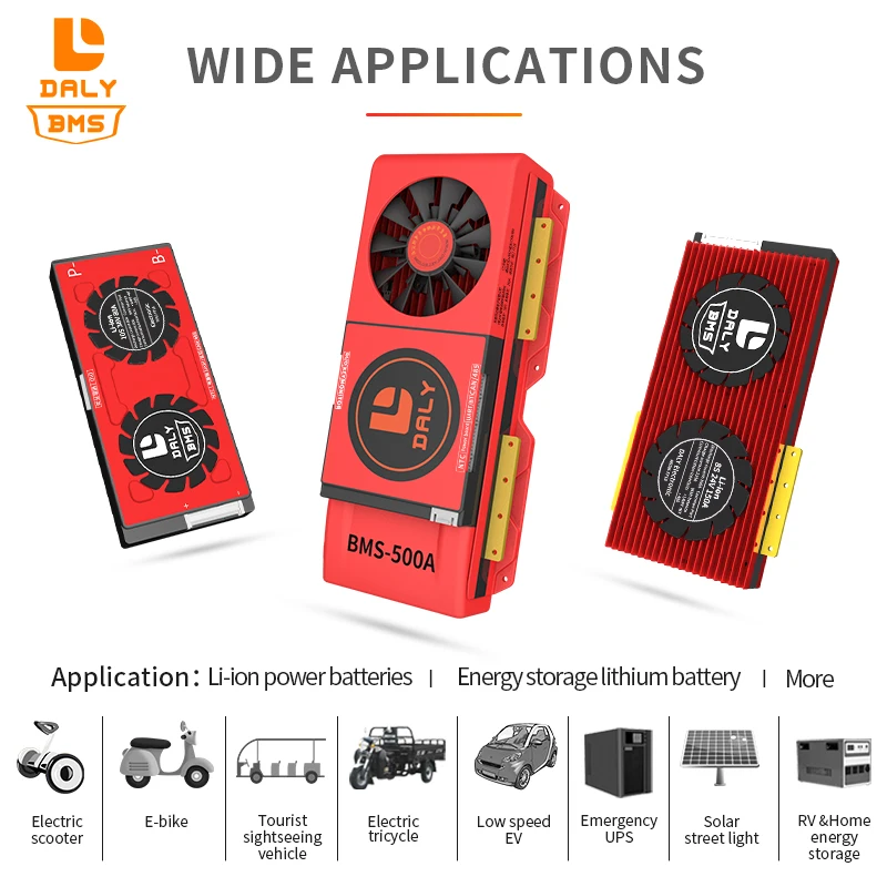 Bluetooth Smart BMS 4S Li-Ion LiFePo4 Daly BMS Ebike 18650 Battery Storage 24S BMS Board Battery Management System
