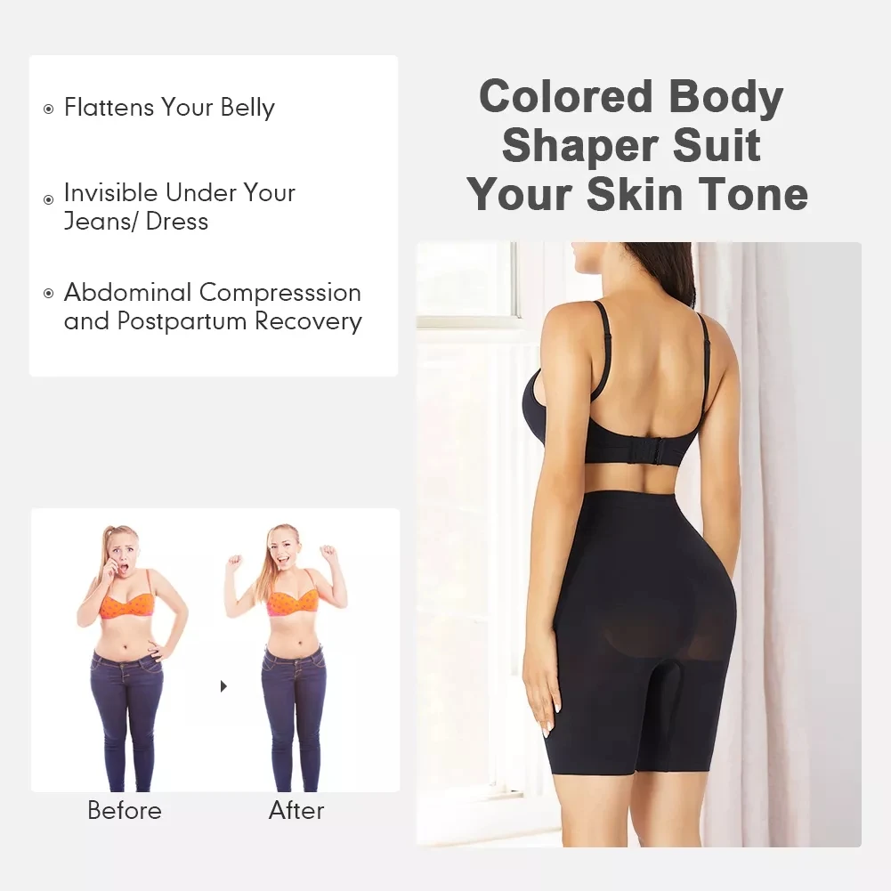 HOT SALE Dropshipping Custom Plus Size Slimming Backless Seamless Body Shaper Bra Shapewear Set Butt Lifter Shapewear For Women