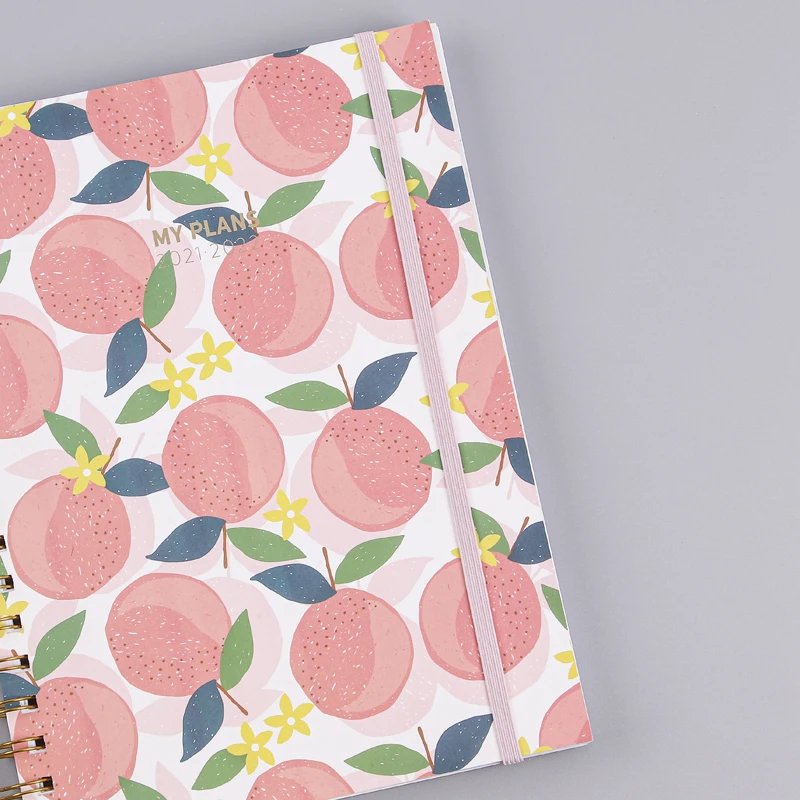2024 Peach Notebook Coil Lovely Convenient Spiral Notebook Plan