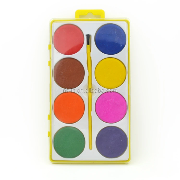 Art supplies 8colors watercolor paint soild watercolor cake set half pans pigment set for canvas paper