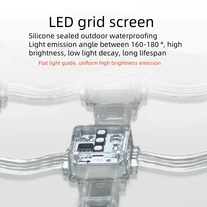 LED transparent pixel advertising image number screen high-definition full-color P100 transparent curtain wall grid screen