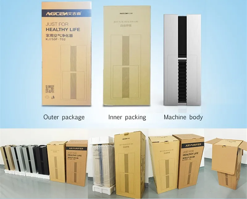 Agcen OEM ODM Filtro de aire negative ion air purifier ozone free in china home air cleaner for 80 sqm