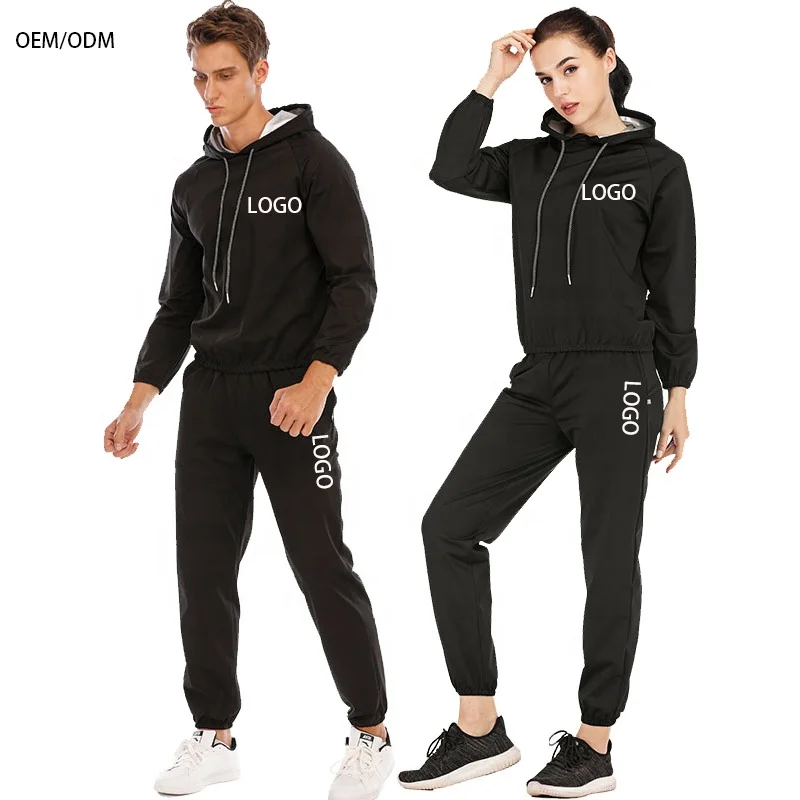Custom logo training running fitness clothing high elastic plus size lose weight burning fat men women sweat suits