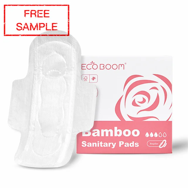 ECO BOOM organic friendly eco ecological chlorine free anti rash agency supplier panty liner bamboo sanitary pad