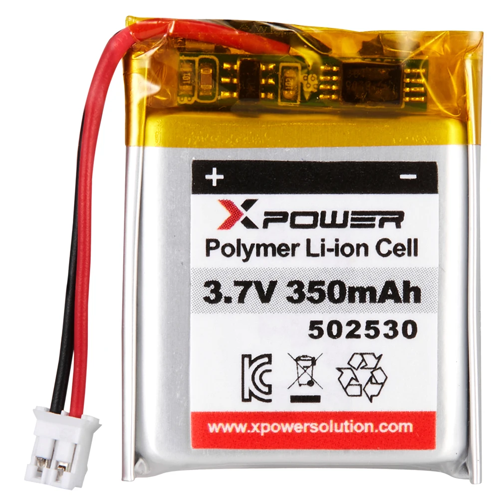 KC Certified 3.7V 350mah Rechargeable Lithium Polymer Battery 502530 Lipo Battery
