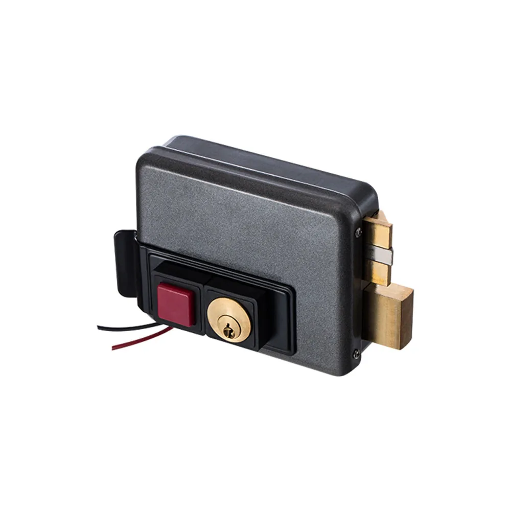 CRITERION 12 V Dc Iron Access Control Electric Double Cylinder Rim Lock With Remote Outside Door Lock