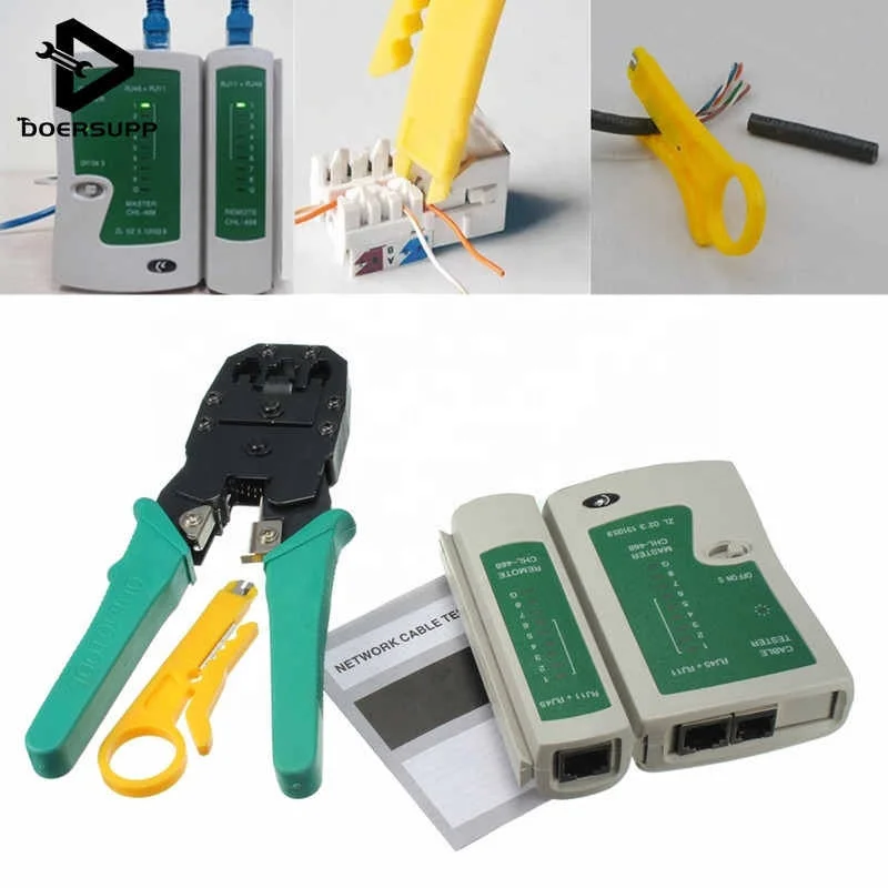 1PC Cable Crimper RJ45 RJ11 RJ12 CAT5 LAN Network Tool Kit Cable Tester Stripper Crimper Plier Top Quality