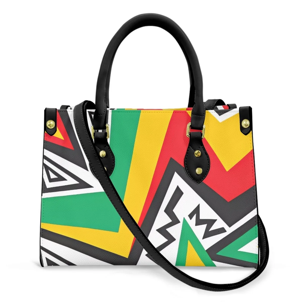 UINDDWCB  Luxury Handbags For Women Dropshipping Jamaica Personalized Customization Design Pu Bag Canvas Handbag With Pu Handle