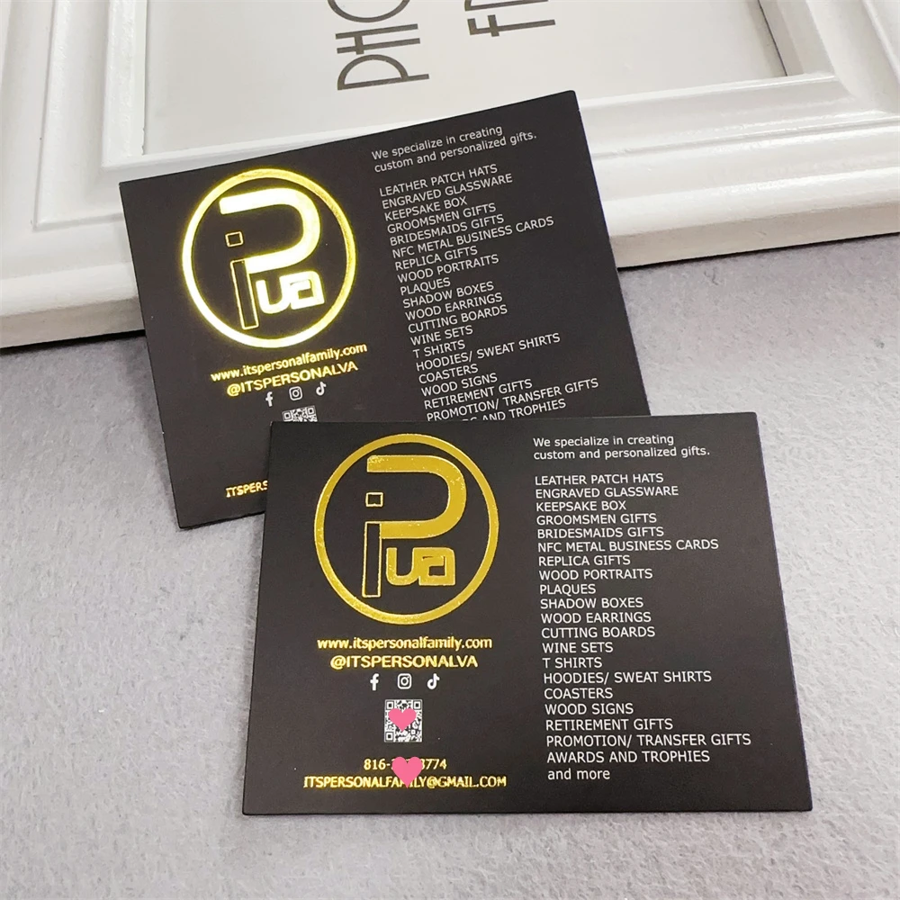 Custom Recycled Paper Greeting Thank You Card Postcards With Logo Customized Printed Fancy Design Jewelry Cards Business Card