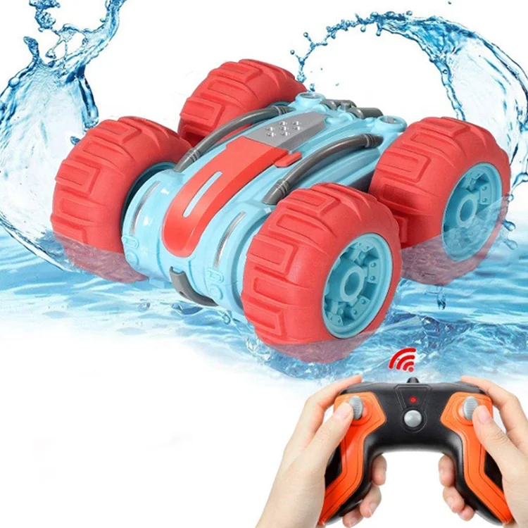 
2.4GHz Kids Electronic Four-wheel Double Sided Waterproof Remote Control Toy Stunt Car Rc 