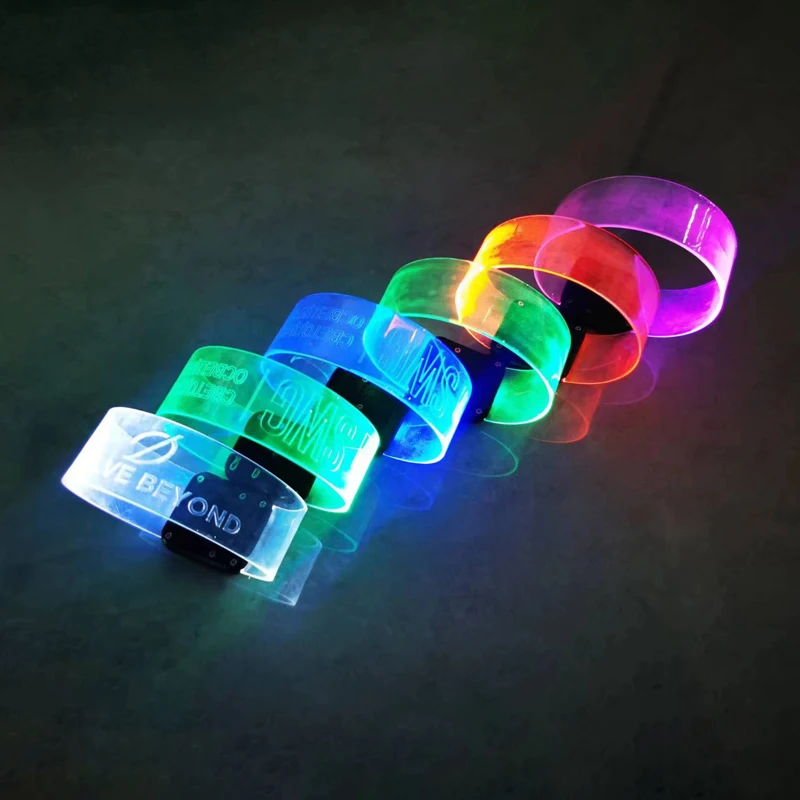 available stocks TPU led bracelet flashing cosmic magnet led lighting wristbands party concert decoration