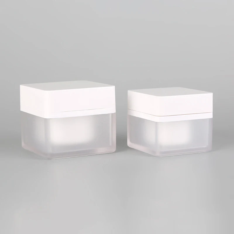 
Free Sample New matte transparent Square 30ml 50ml Jar 2020 New design 