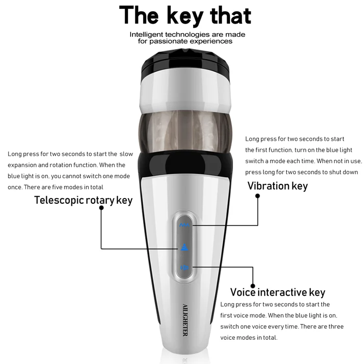 Male Sex toys shop wholesale china supplier hand free male automatic rotation vibrating masturbator for man