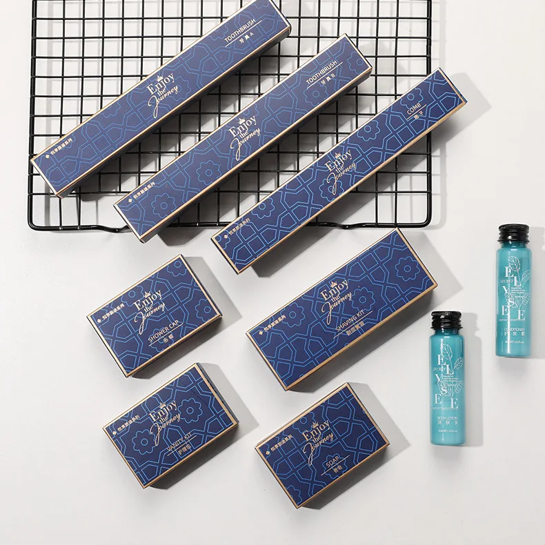 SANHOO Luxury Label Hotel Guest Room Amenities Hotel Amenity Kit 5-Star Hotel Amenities Set