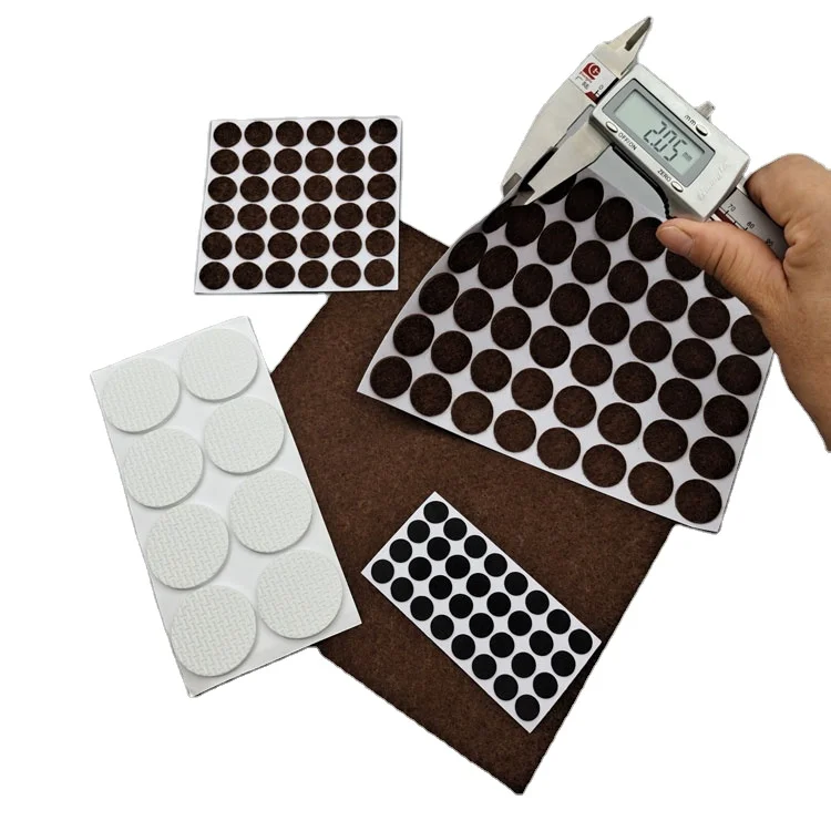 Sanhao Hot Sale High Quality 125 piece felt Furniture round Pads for Hardwood Floors Furniture Protector