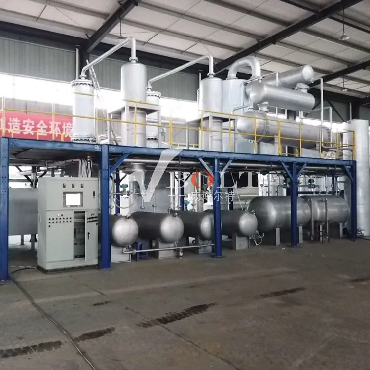 Patented design high quality waste black oil recycling to diesel oil regeneration plant