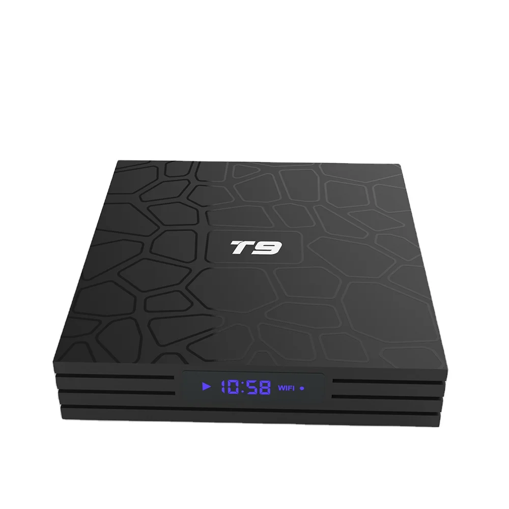 RK низкая цена T9 TV Box Android 4K Ultra HD RK3328 2G 16G 2,4 ГГц + 5 ГГц 100M LAN BT4.0 Android 9,0 IPTV Pro TV Box