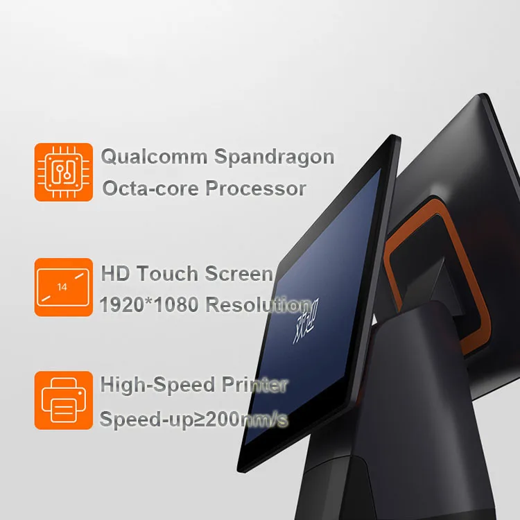 
Popular wholesale 15.6+15.6 inch Sunmi T2 pos mahine face scanning payment with printer 