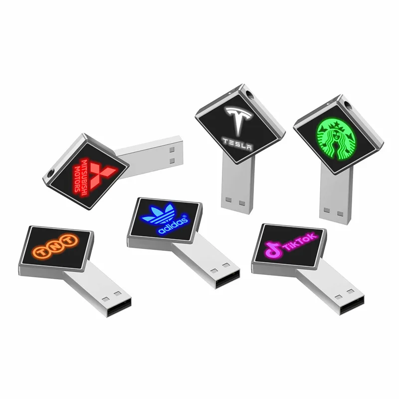 usbflashdrive crystal usb flash drives with led light up custom corporate gift.0 glass usb stick pendrive USB 2.0/3