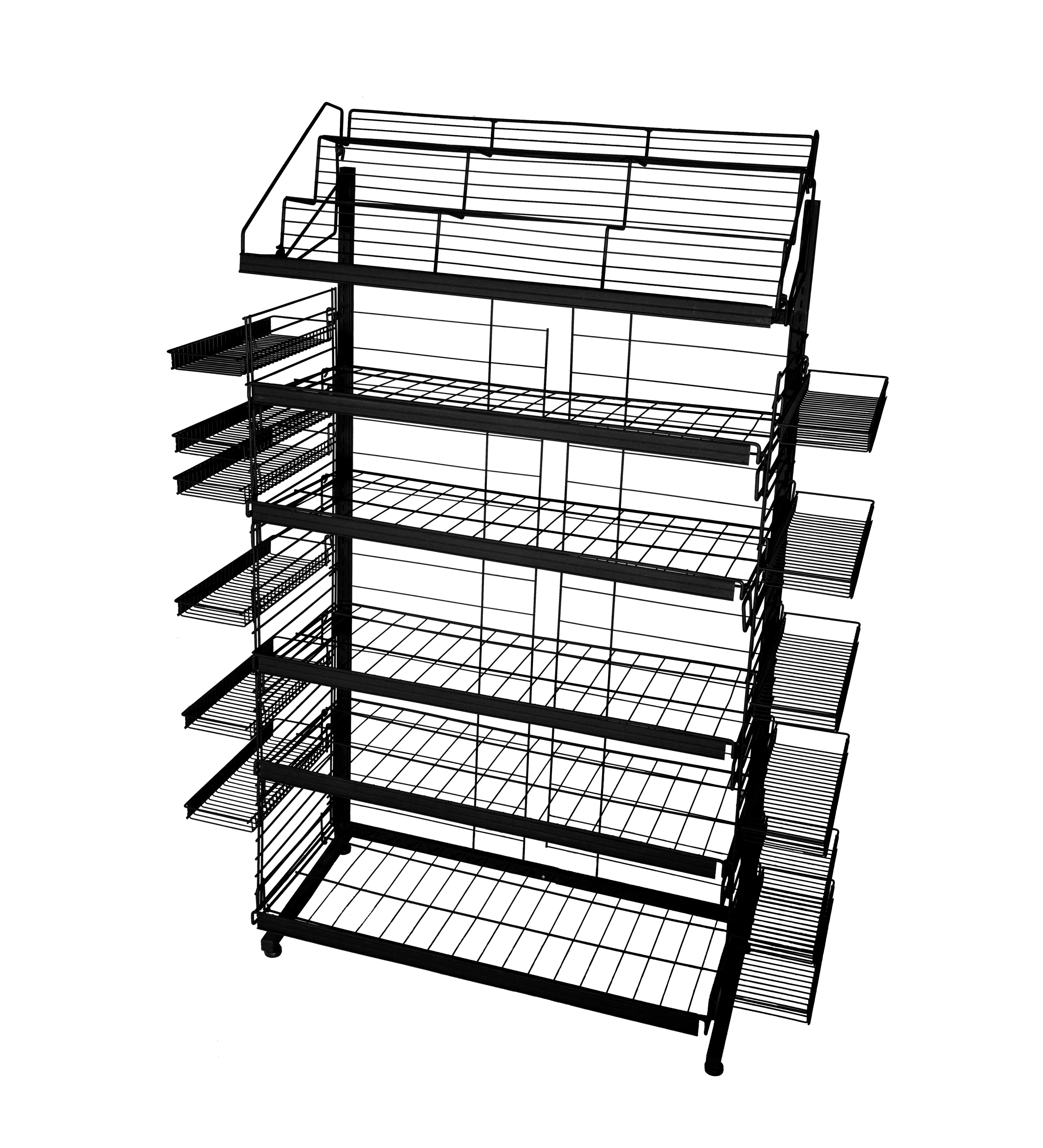 Customizable Metal Tabletop Display Stand Candy Clip Snack Rack for Grocery Store Supermarket Shelves