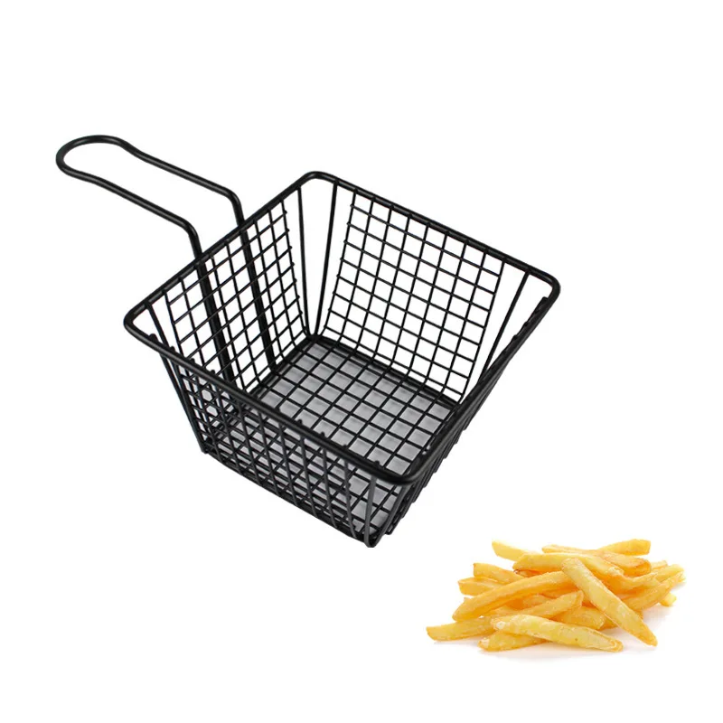 Wholesale Price Potato Fry Fries Holder Chip Basket Metal Iron Material Colanders And Strainers Quality