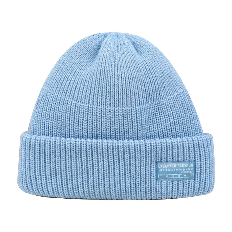 Вязаная Шапочка с акриловой нитью шапочка тканевой этикеткой на