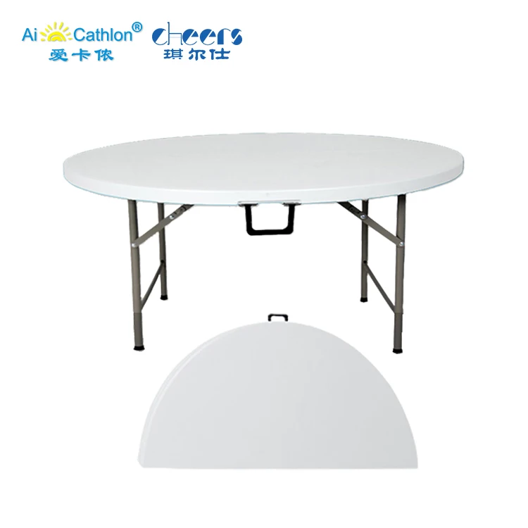 
Quick Shipping 120x 74cm Plastic Folding Round Dining Outdoor White Tables 