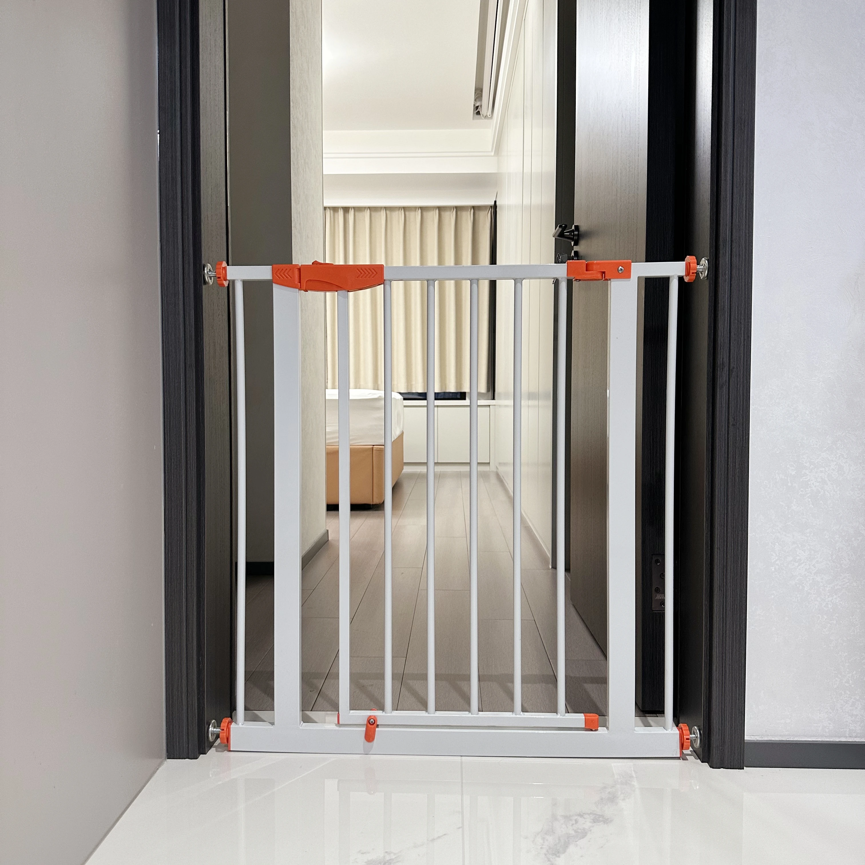 No Holes Needed Baby Gates Fence For Stairs Home Metal Baby Safety Gate For Stairs For Stairs Safety Guard Fence Adjustable