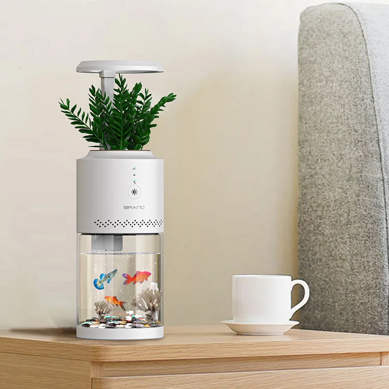 
Wholesale led lighting fish tank acrylic small mini table fish tank desk aquarium for coffee table desktop lamp 