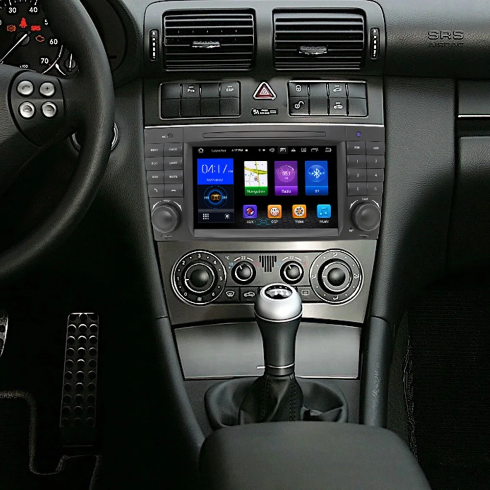 Route 2 din 8 core Android 12 car dvd player for Benz W203 W209 Car video 2+32G with buttons wireless carplay and Android auto