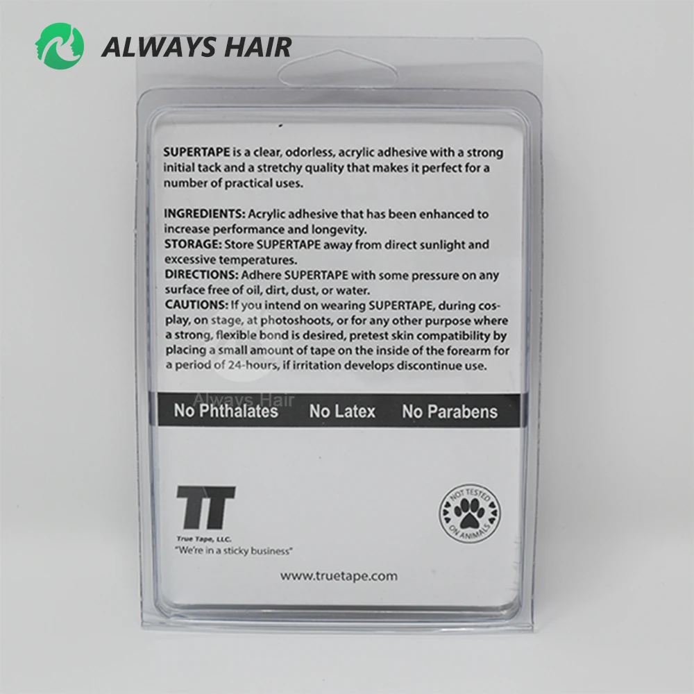 Popular Long-Lasting Bonding Adhesive Hair Toupee Tape Multi-Week Wear Double-sided Super Tape for Lace Hair Unit Wig