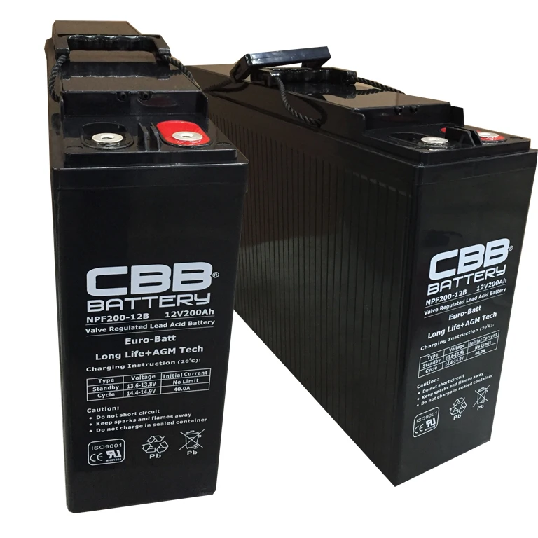99.994%Pb 12V 200Ah Shoto Front Terminal Battery