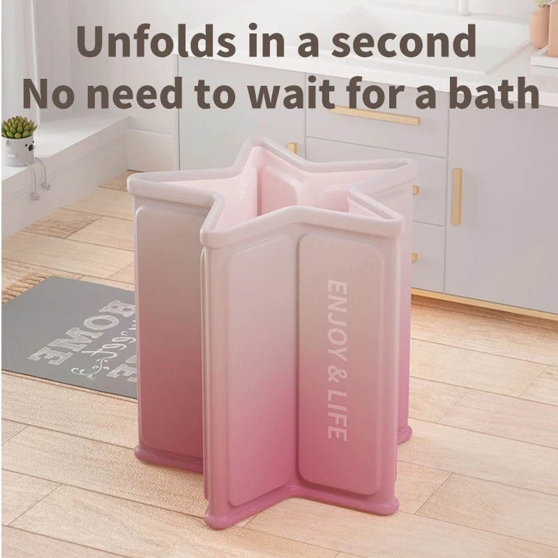 Foldable Bath Tub With Thickened PVC Environmental Material Long-term Temperature Lock Enjoy a Warm Bath