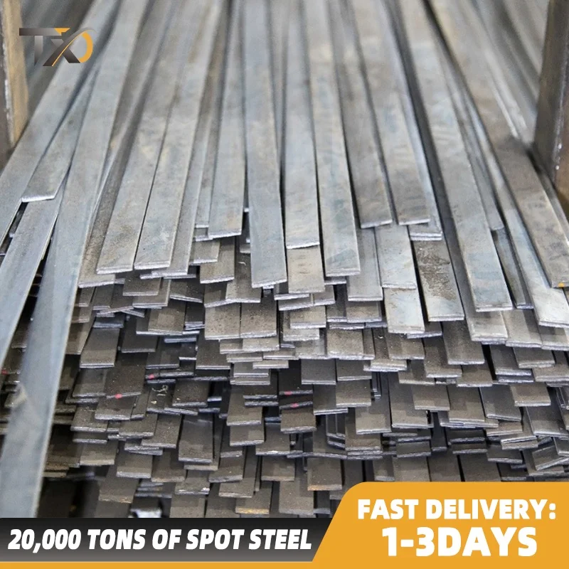 Ready To Sales Hot Rolled High Carbon Ms Spring Steel 4mm - 10mm DC53 Flat Bar ASTM A681 Galvanized Flat Steel Bar For Building
