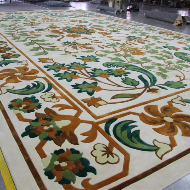 Custom Interior Luxury Design Homestyle Hotel Villa Bedroom Living Room Artificial Textile Flower carpet