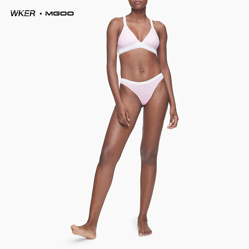 WKER  black woman comfortable 95 cotton 5 spandex pink women underwear sexy