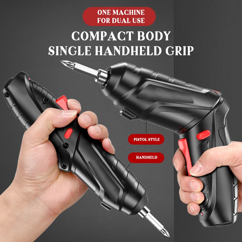 47PCS Cordless Rechargeable Electric 3.6V Screwdriver Kit Set with Interchangeable Bits 1800mAh Hand DIY Power tools