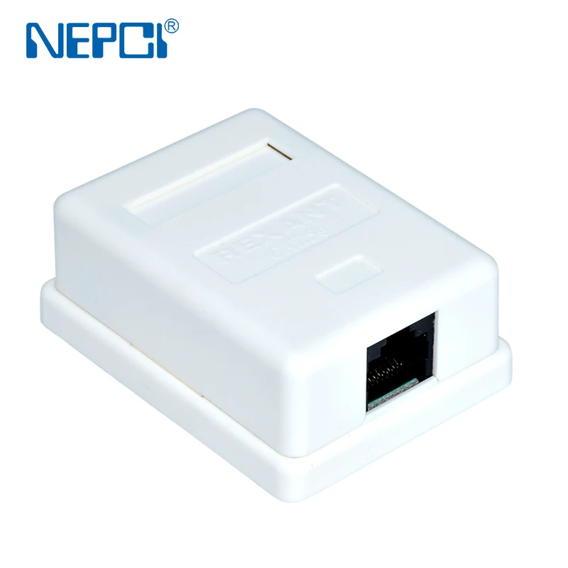 NEPCI Surface mount boxes RJ45 Jack connector box XJY-NE-14 Single port surface jack single port