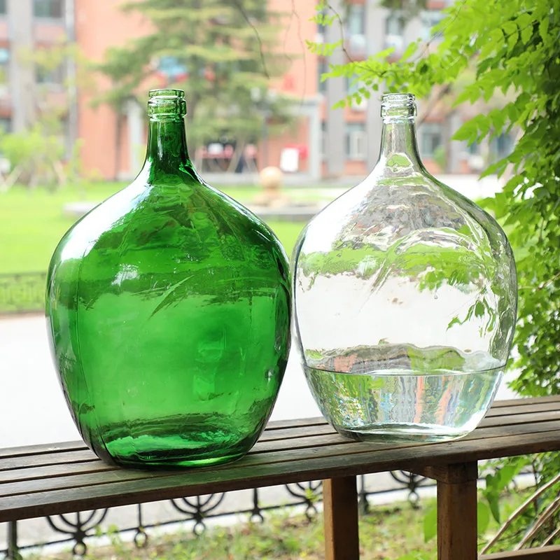 Big Belly Round Multi-Color Glass Floor Vase For Home Decor Nordic & Crystal