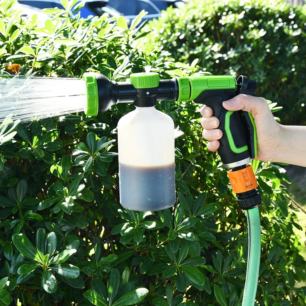 VERTAK Self Mixing Hose Nozzle Sprayer Lawn Garden No Pre-mix Trigger Sprayer Gun Hose Sprayer with Bottle