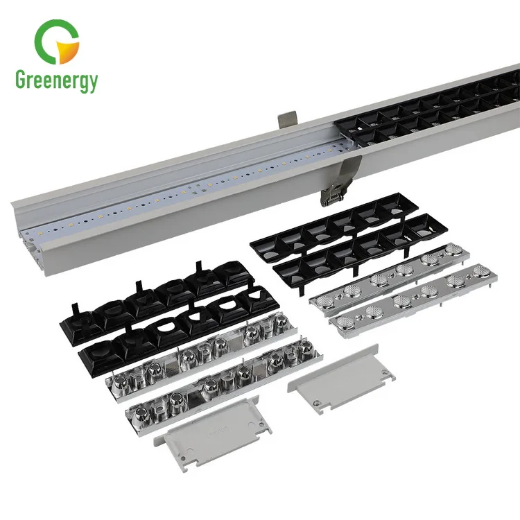 Indoor led linear light double lens linear led recessed light