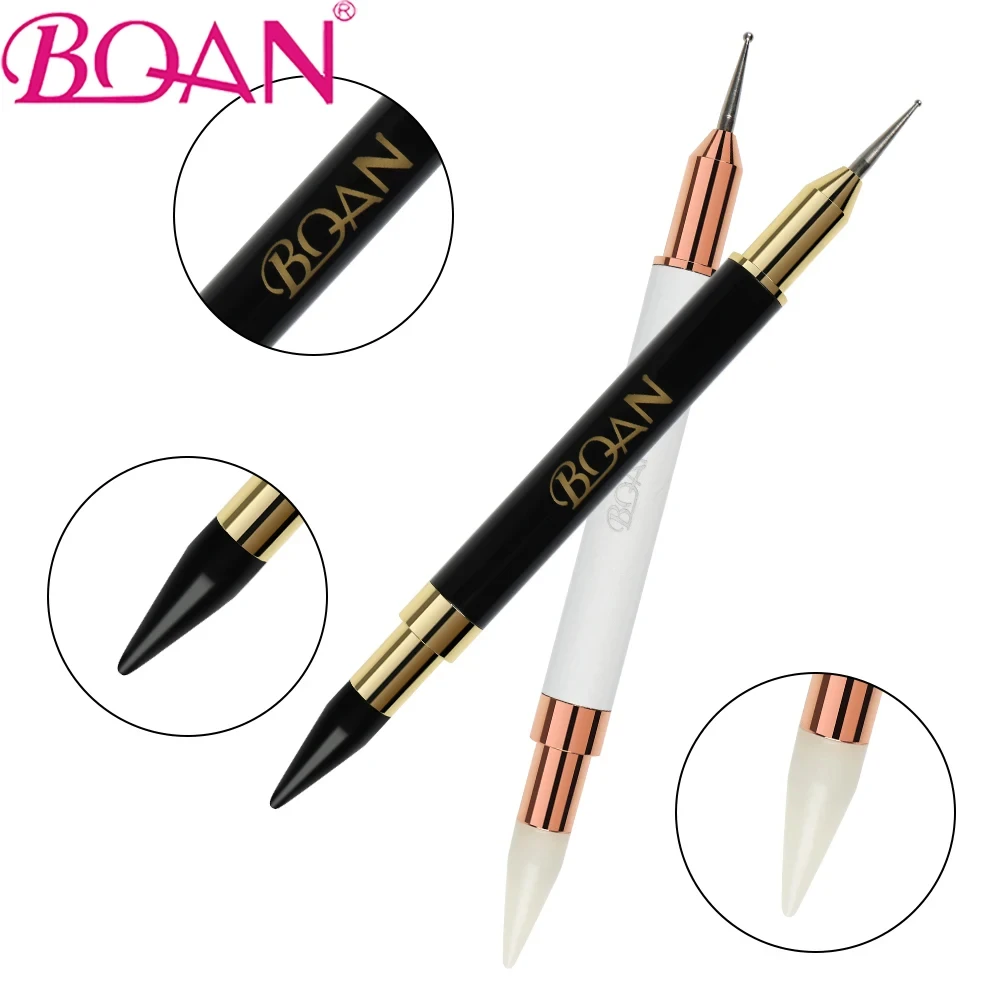 Rhinestones Dual Wax Pen Nail Dotting Brush Double End Nail Art Brush For Nail Art Cloth Diamond Picker Painting
