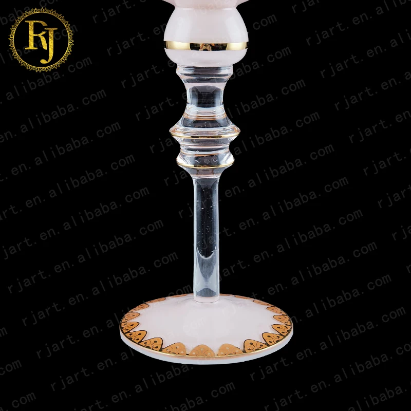 Uzbek Kazakh Glass Gold Pattern Skidki Idishlar Muslim snack ceramic plate fruit Chinni Posuda fruit bowl glass footed