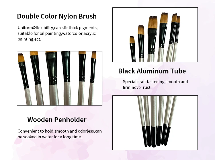 Haihui artistic painting set brushes acrylic oil nylon painting brushes high quality paint brushes