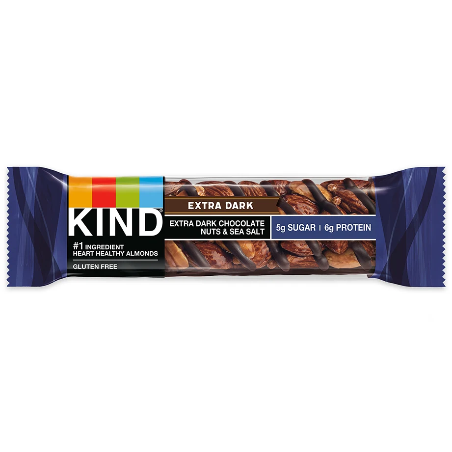 Delicious Food KIND Snacks Extra Dark Chocolate Nuts And Sea Salt Nut Bar Chocolate Snacks protein Bar Manufacturer