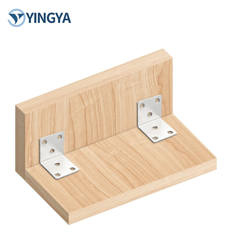 Stainless Steel Right Angle L-Shape Bracket Fastener Corner Code Fitting Connector for Wooden Shelf Furniture Hardware