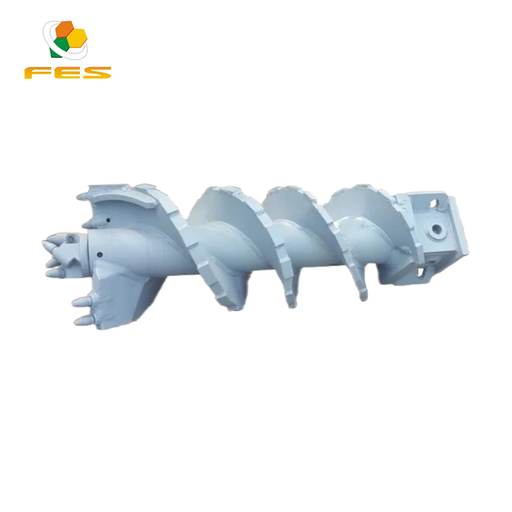 Excellent quality helical flight double/single cut drilling augers with rock teeth