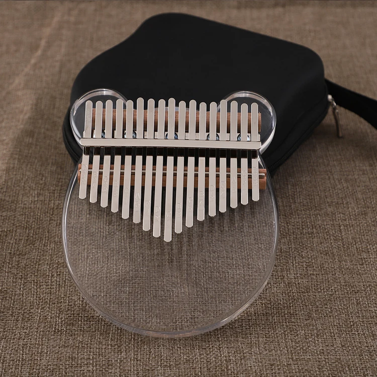Cheap Price Transparent Acrylic Material Mbira Finger Piano Portable 17-key Kalimba Thumb Piano