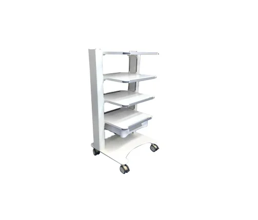 YSH Veterinary White Beautiful Strong No Fading and Rust High Quality Multifunctional Endoscope Trolley
